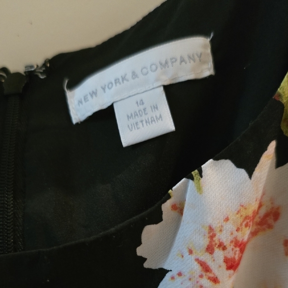 New York & Company Pink and Green Sleeveless Sundress - Picture 2 of 4